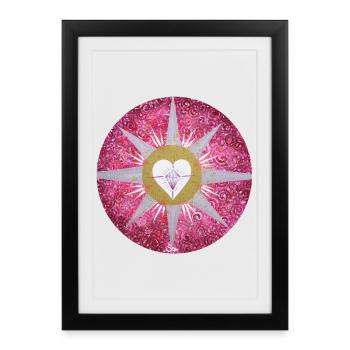 Âme célesteCrystal Sonja Ariel von Staden - Affiche encadrée (27 × 37 cm) - noir - Devant