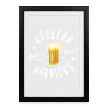 Weekend Beer Club - Framed poster (27 × 37 cm) - black - Front