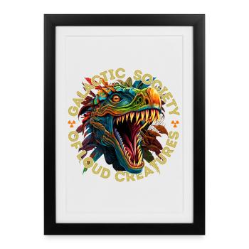 Société Galactique des créatures bruyantes - Affiche encadrée (27 × 37 cm) - noir - Devant