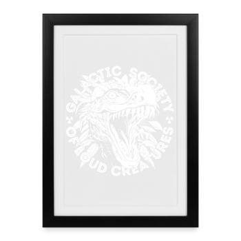 Société Galactique des Créatures Fortes - blanc - Affiche encadrée (27 × 37 cm) - noir - Devant