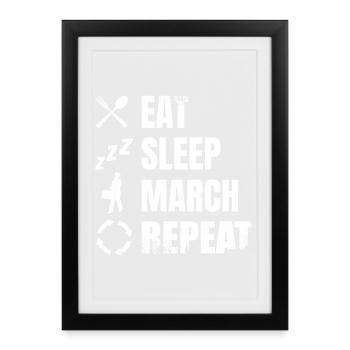 Drum Player Daily Routine - Framed poster (27 × 37 cm) - black - Front