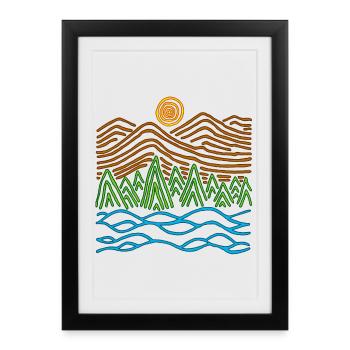 Paysage étrange - Affiche encadrée (27 × 37 cm) - noir - Devant