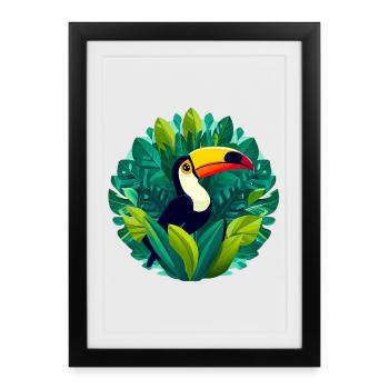 Toucan - Framed poster (27 × 37 cm) - black - Front