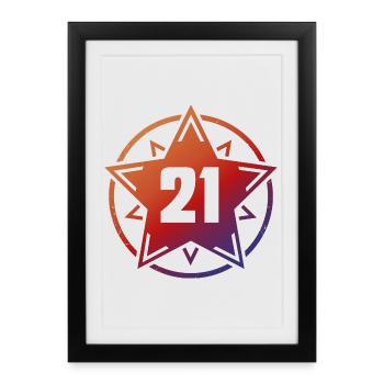 Superstar 21 - Affiche encadrée (27 × 37 cm) - noir - Devant