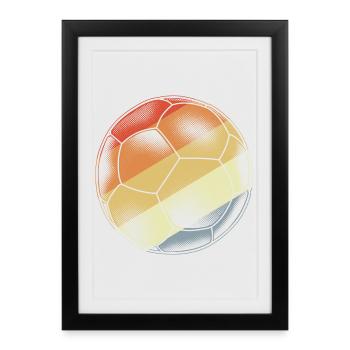 Vintage Handball - Affiche encadrée (27 × 37 cm) - noir - Devant
