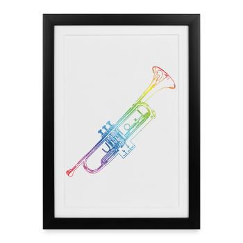 Trumpet - Framed poster (27 × 37 cm) - black - Front