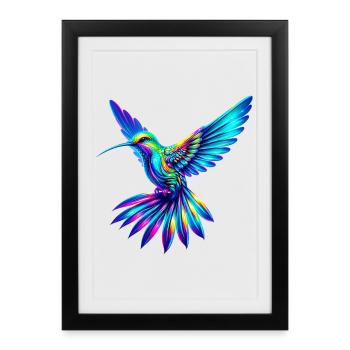 Hummingbird - Framed poster (27 × 37 cm) - black - Front