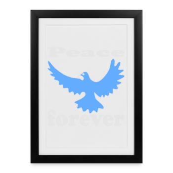 Peace Dove Bird - Framed poster (27 × 37 cm) - black - Front