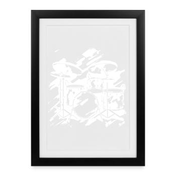 Percussion - Framed poster (27 × 37 cm) - black - Front