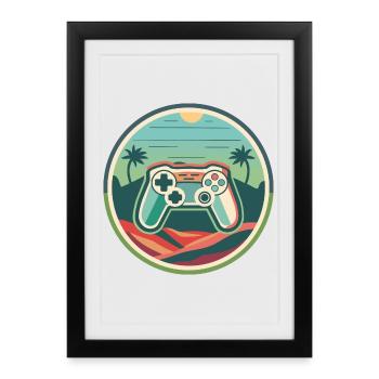Gaming - Framed poster (27 × 37 cm) - black - Front