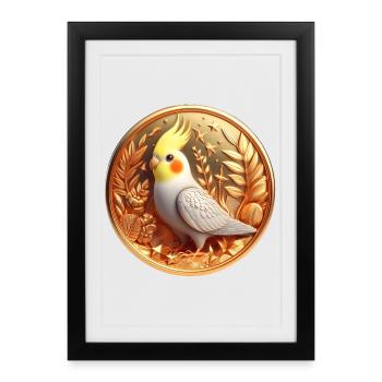 Médaille (01) - Affiche encadrée (27 × 37 cm) - noir - Devant
