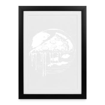 Graphique de pizza - Affiche encadrée (27 × 37 cm) - noir - Devant