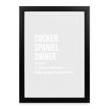 Cocker Spaniel Cocker Spaniel Cocker Spaniel - Framed poster (27 × 37 cm) - black - Front