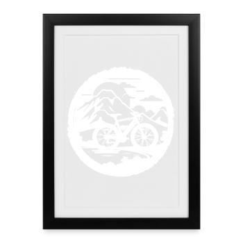 Graphiques de VTT - Affiche encadrée (27 × 37 cm) - noir - Devant