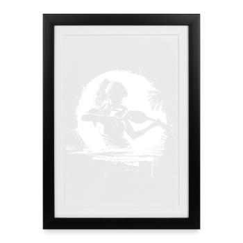 Female violinist - Framed poster (27 × 37 cm) - black - Front