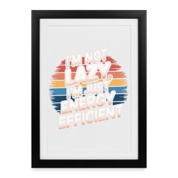 Energetic Anti-Laziness Illustration - Framed poster (27 × 37 cm) - black - Front