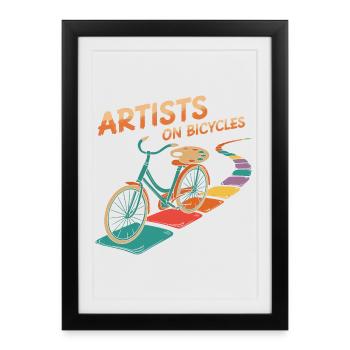 Artists on Bicycles - Framed poster (27 × 37 cm) - black - Front