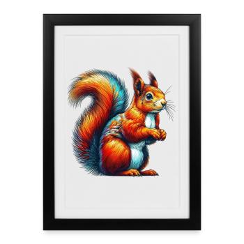 Squirrel - Framed poster (27 × 37 cm) - black - Front