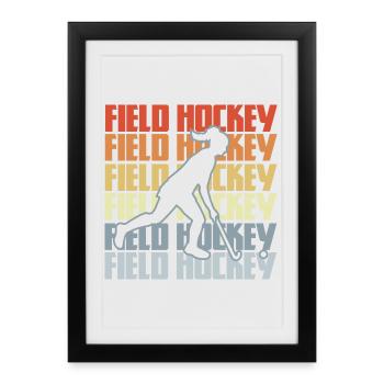 Vintage Hockey - Affiche encadrée (27 × 37 cm) - noir - Devant