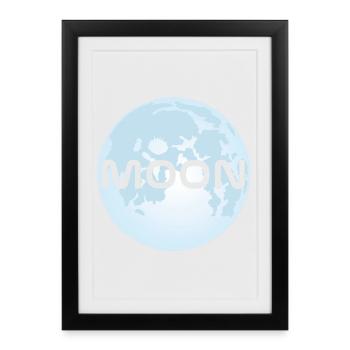 Moon - Framed poster (27 × 37 cm) - black - Front