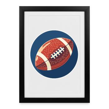 Graphismes de football - Affiche encadrée (27 × 37 cm) - noir - Devant