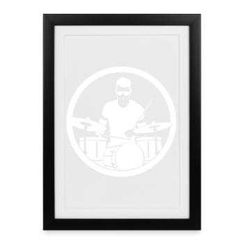 Drummer - Framed poster (27 × 37 cm) - black - Front