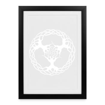 Links to nature (white) - Framed poster (27 × 37 cm) - black - Front