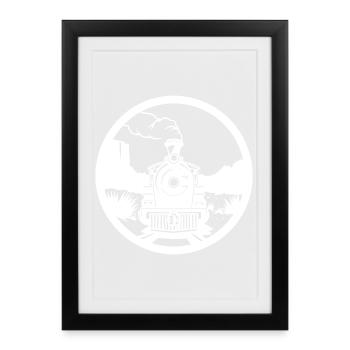 Railway Drawing - Framed poster (27 × 37 cm) - black - Front