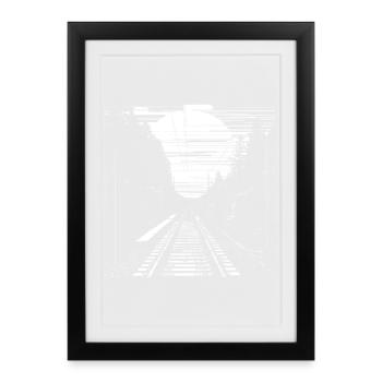 Railway Graphic - Framed poster (27 × 37 cm) - black - Front