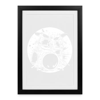 Percussion - Framed poster (27 × 37 cm) - black - Front