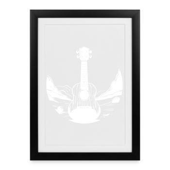 Ukulele Graphics - Framed poster (27 × 37 cm) - black - Front