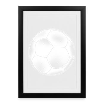 Graphisme de handball - Affiche encadrée (27 × 37 cm) - noir - Devant