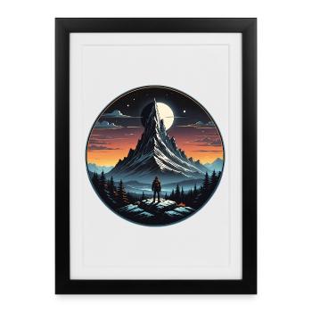turist_01 - Framed poster (27 × 37 cm) - black - Front