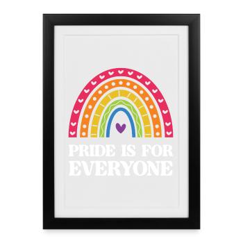 LGBT Pride Month - Pride is for Everyone - Framed poster (27 × 37 cm) - black - Front