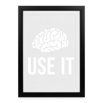 Dictons amusants pour les smartasses et les high-flyers - Affiche encadrée (27 × 37 cm) - noir - Devant