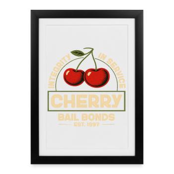 Integrity In Service Cherry bail bonds EST. 1997 - Framed poster (27 × 37 cm) - black - Front