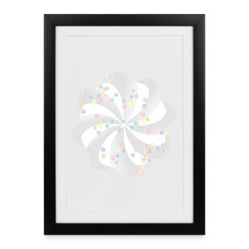 Cream topping with colorful love pearls - Framed poster (27 × 37 cm) - black - Front