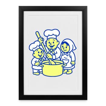Sweet Chefs - Framed poster (27 × 37 cm) - black - Front