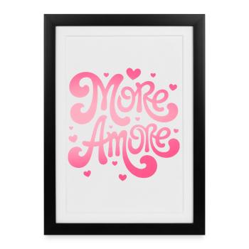 More Amore Hearts - Framed poster (27 × 37 cm) - black - Front