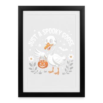 Juste une oie effrayante - Affiche encadrée (27 × 37 cm) - noir - Devant