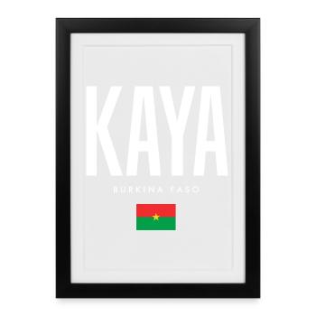 Kaya Burkina Faso - Affiche encadrée (27 × 37 cm) - noir - Devant
