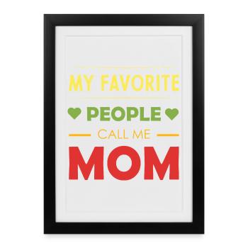 Personal motherhood message - Framed poster (27 × 37 cm) - black - Front