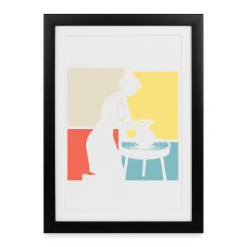 Creative pottery for ceramic lovers - Framed poster (27 × 37 cm) - black - Front