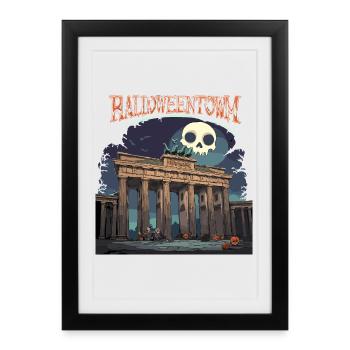 Halloween Town Berlin Halloween Party - Framed poster (27 × 37 cm) - black - Front