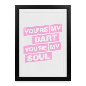 Pinces Chemise Sweat à capuche Vous êtes mon âme - Affiche encadrée (27 × 37 cm) - noir - Devant