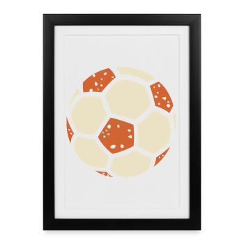 Graphisme rétro football – Sport Design - Affiche encadrée (27 × 37 cm) - noir - Devant