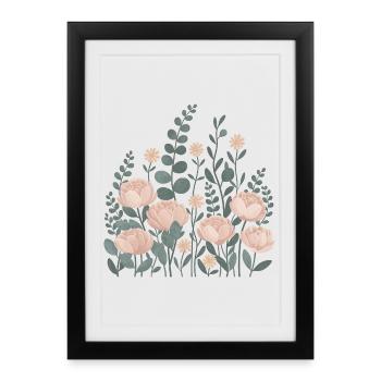 Fleurs bohèmes – Harmonie épanouie - Affiche encadrée (27 × 37 cm) - noir - Devant