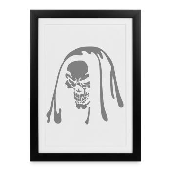 Skull - Framed poster (27 × 37 cm) - black - Front