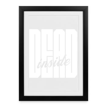 Dead Inside bold logo - Framed poster (27 × 37 cm) - black - Front