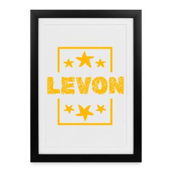 Levon dans le rôle de Levon - Affiche encadrée (27 × 37 cm) - noir - Devant